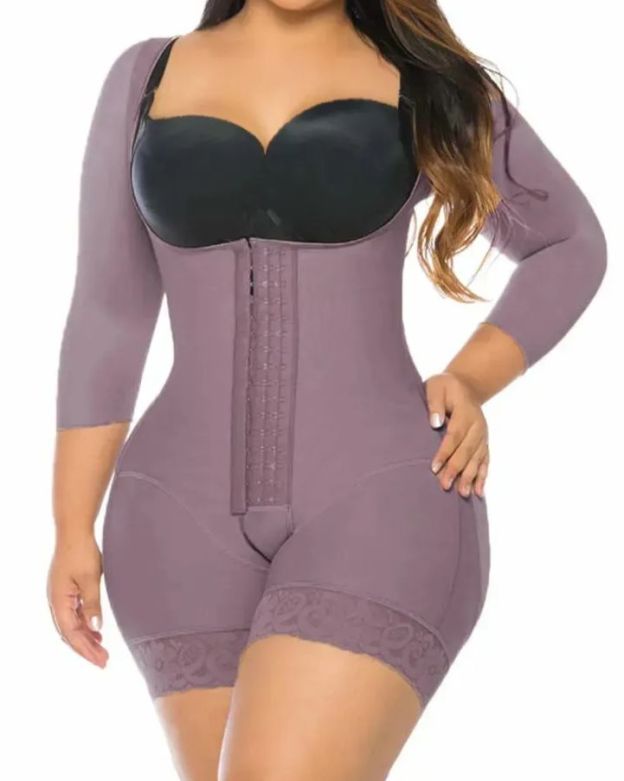 Women Full Body Waist Trainer Zipper Tummy Control Upper Arm Open Bust Slimmer Corset Shaper Girdle-Curvy-Faja