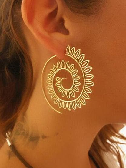 Leaf Helix Earring Accessories-Curvy-Faja