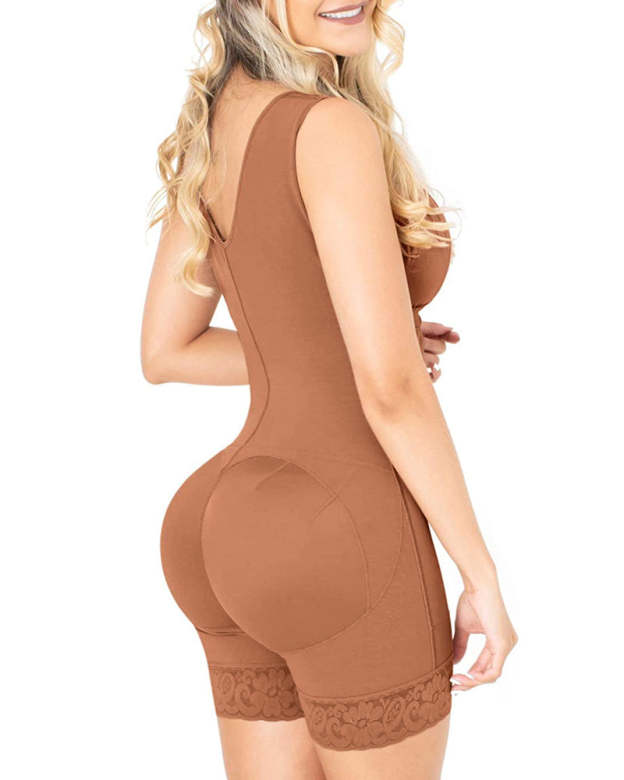 Shapewear For Women Hook And Eye Closure Adjustable Breast Support Tummy Control Bodysuit Bodyshaper-Curvy-Faja