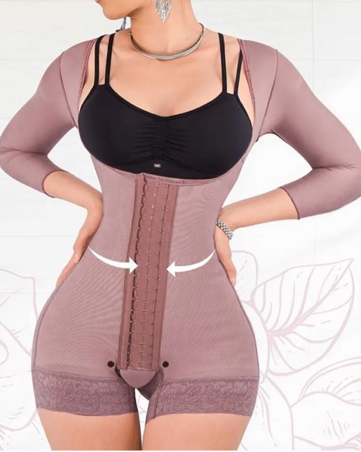 High Comression Tummy Control Shapewear Slimming Fajas Lace Body Shaper -Curvy-Faja