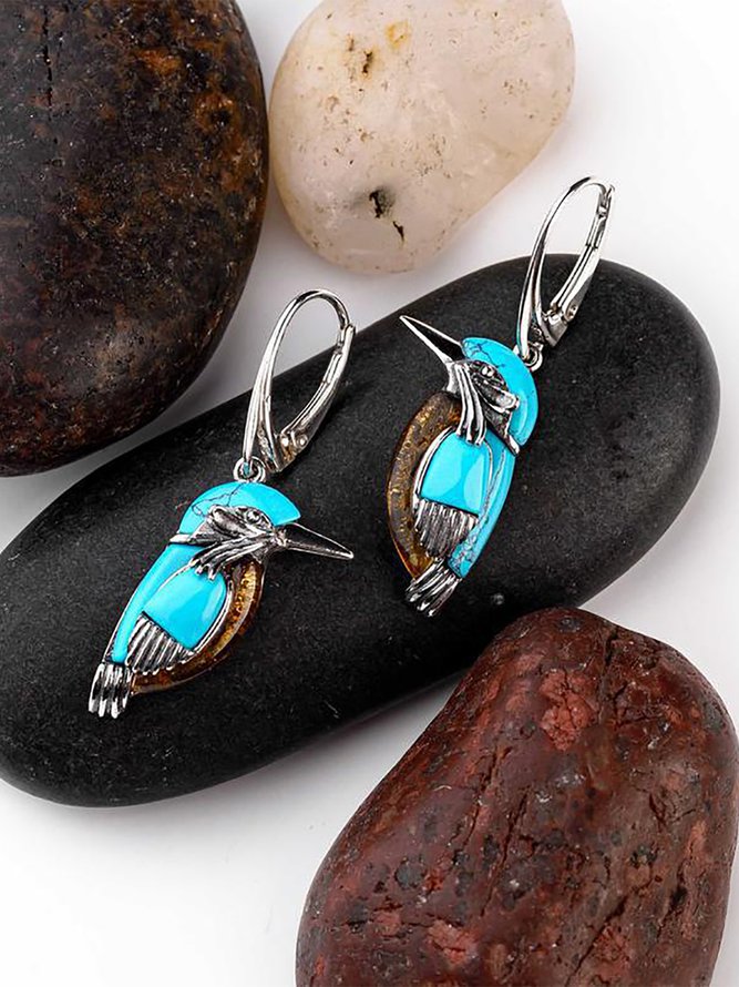 Vintage Bird Alloy Earrings-Curvy-Faja