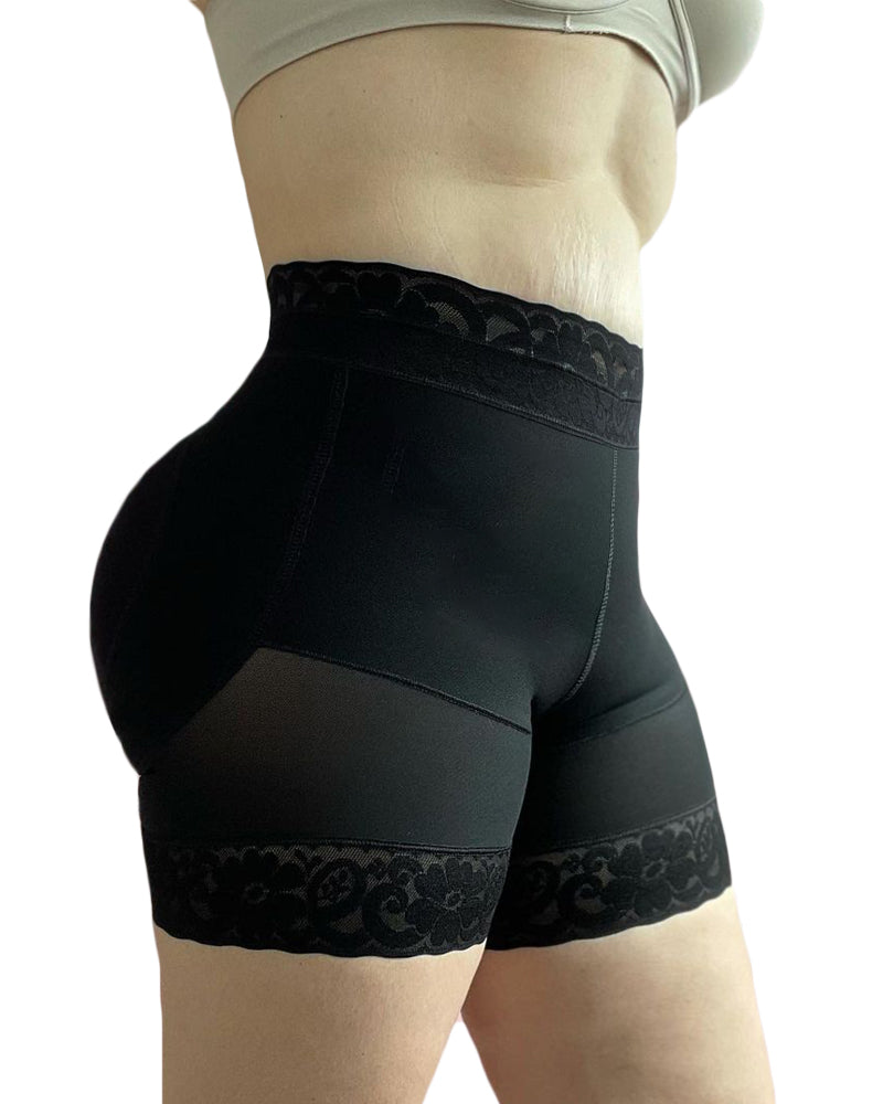 Postpartum Recovery Slimming Fajas Lace Butt Lifter-curvy-faja