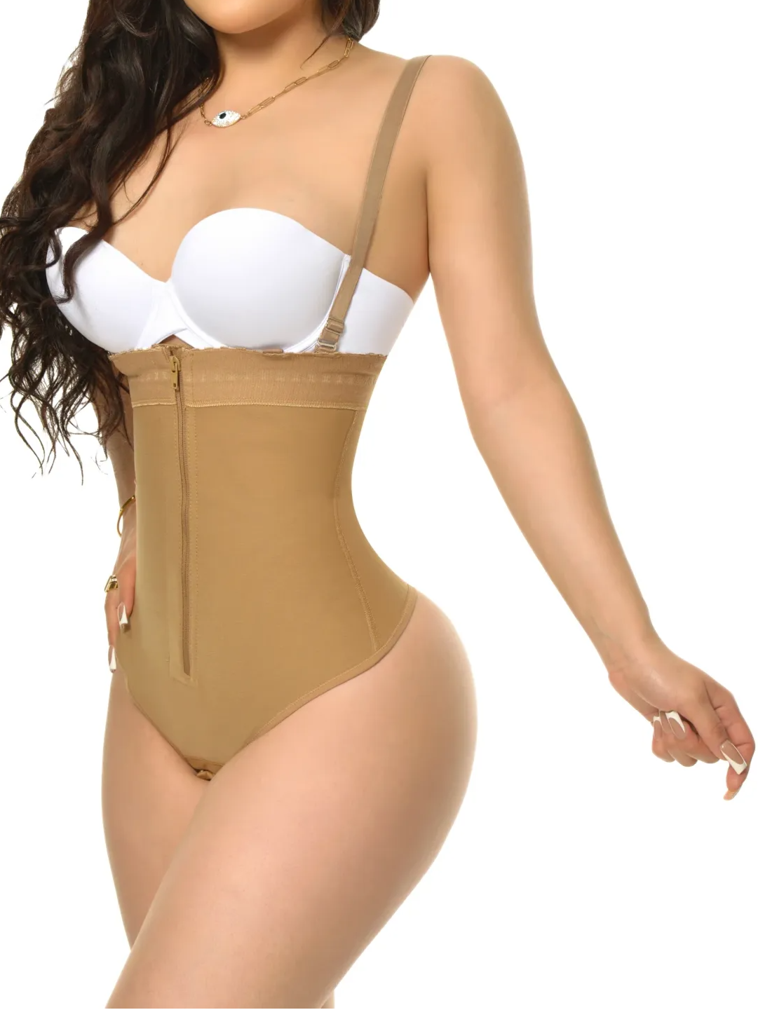 Tummy Control Zipper Shapewear Bodysuit