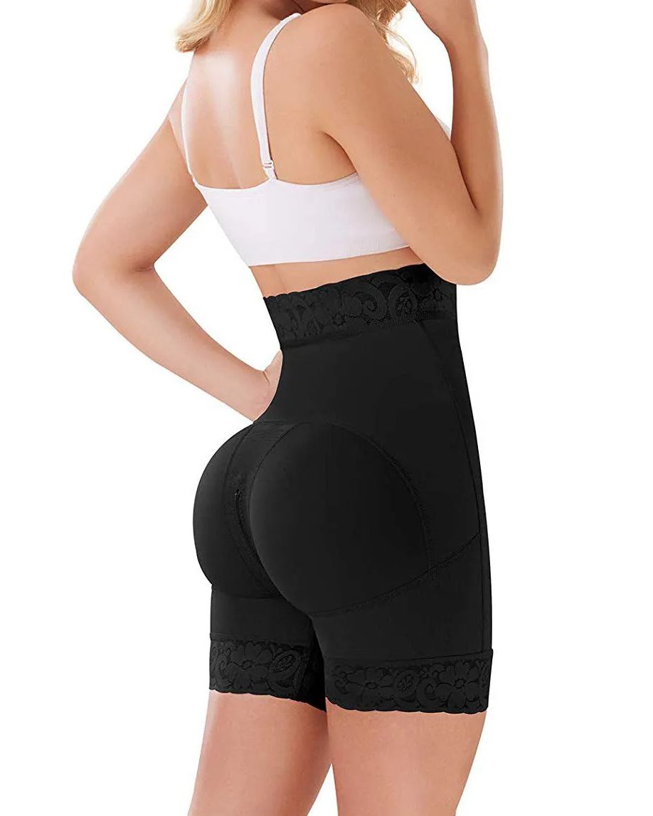 Butt Lifter High-Compression Girdle With Perineal Zipper-Curvy-Faja