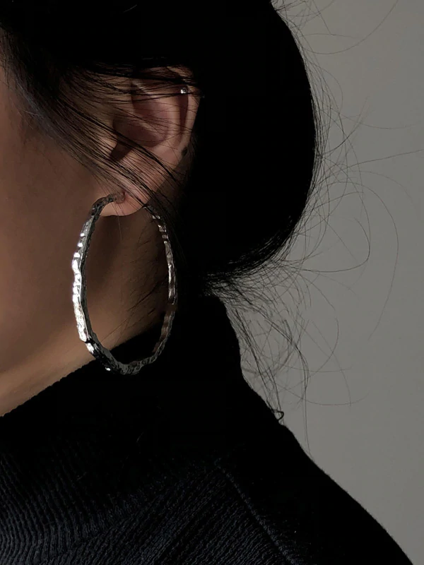 Original Geometry Circular Earrings Accessories-Curvy-Faja
