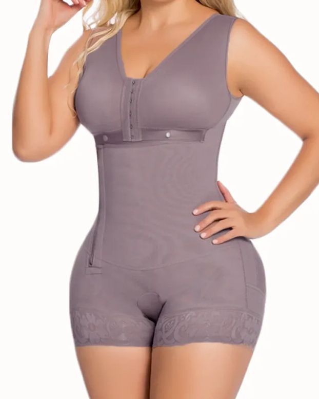 Plus Size Postpartum Sleeveless Short Bodysuit Shaper-Curvy-Faja
