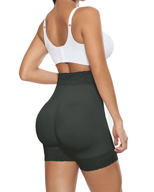 Women Butt Lifter High Waist Hip Enhancer Pads Underwear Shapewear Lace Padded Control Panties-Curvy-Faja