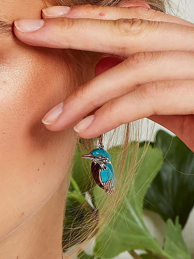 Vintage Bird Alloy Earrings-Curvy-Faja