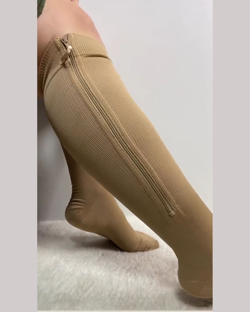 New Compression Zipper Elastic Socks