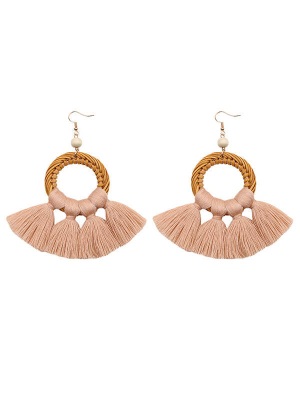 Tasseled Knitting Bohemia Earrings-Curvy-Faja