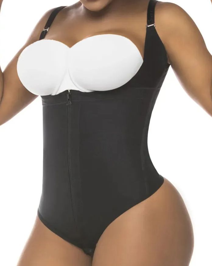 Open Bust Thong Tummy Control Shapewear for Women-Curvy-Faja