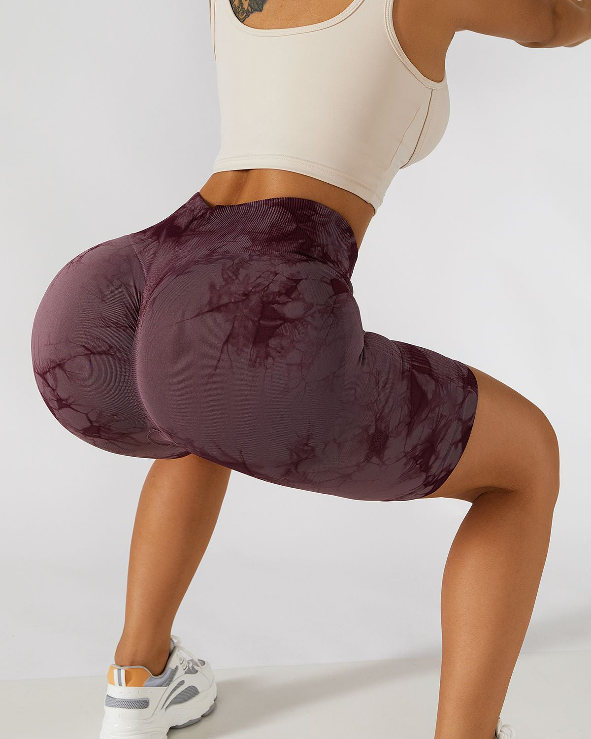 Tie Dye Scrunch Butt Biker Shorts