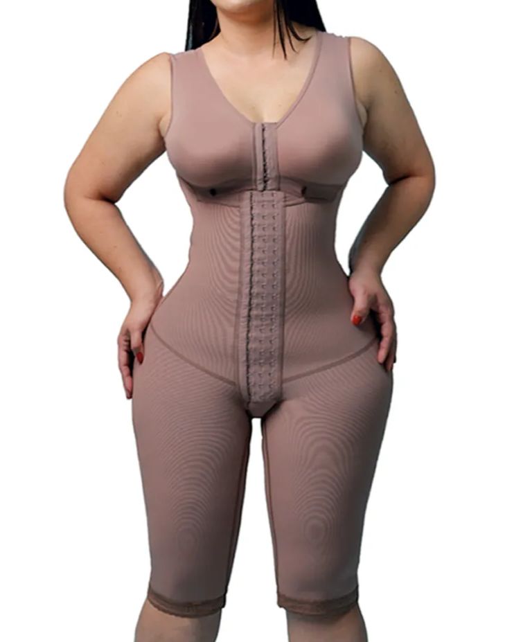 Women's Compression Shapewear Knee-length Girdle With Bra Slimming Bodysuit-Curvy-Faja