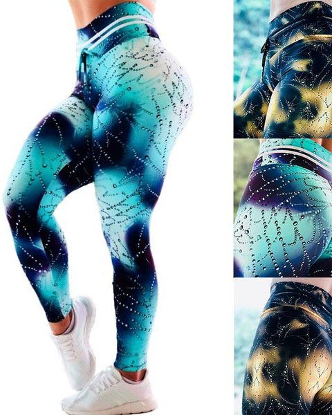 Christmas Feng Water Drops 3D Printed Yoga Leggings