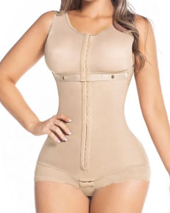 Double Abdominal Reinforcement Continuous Three-row Fastening -Curvy-Faja