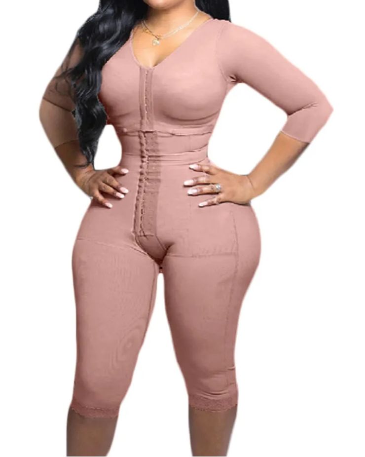 Full Body Support Arm Compression Shrink Your Waist With Built In Bra -Curvy-Faja