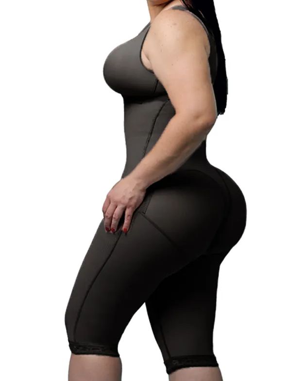 Women's Compression Shapewear Knee-length Girdle With Bra Slimming Bodysuit-Curvy-Faja