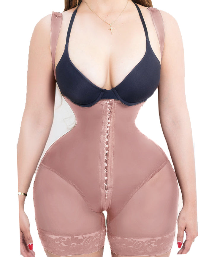 Women's Drawstring Anti-Cellulite Body Shaper -Curvy-Faja