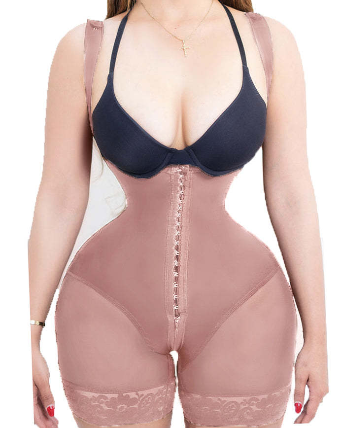 Women's Drawstring Anti-Cellulite Body Shaper -Curvy-Faja
