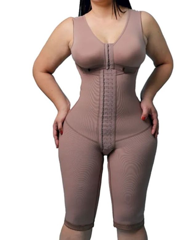 Women's Compression Shapewear Knee-length Girdle With Bra Slimming Bodysuit-Curvy-Faja