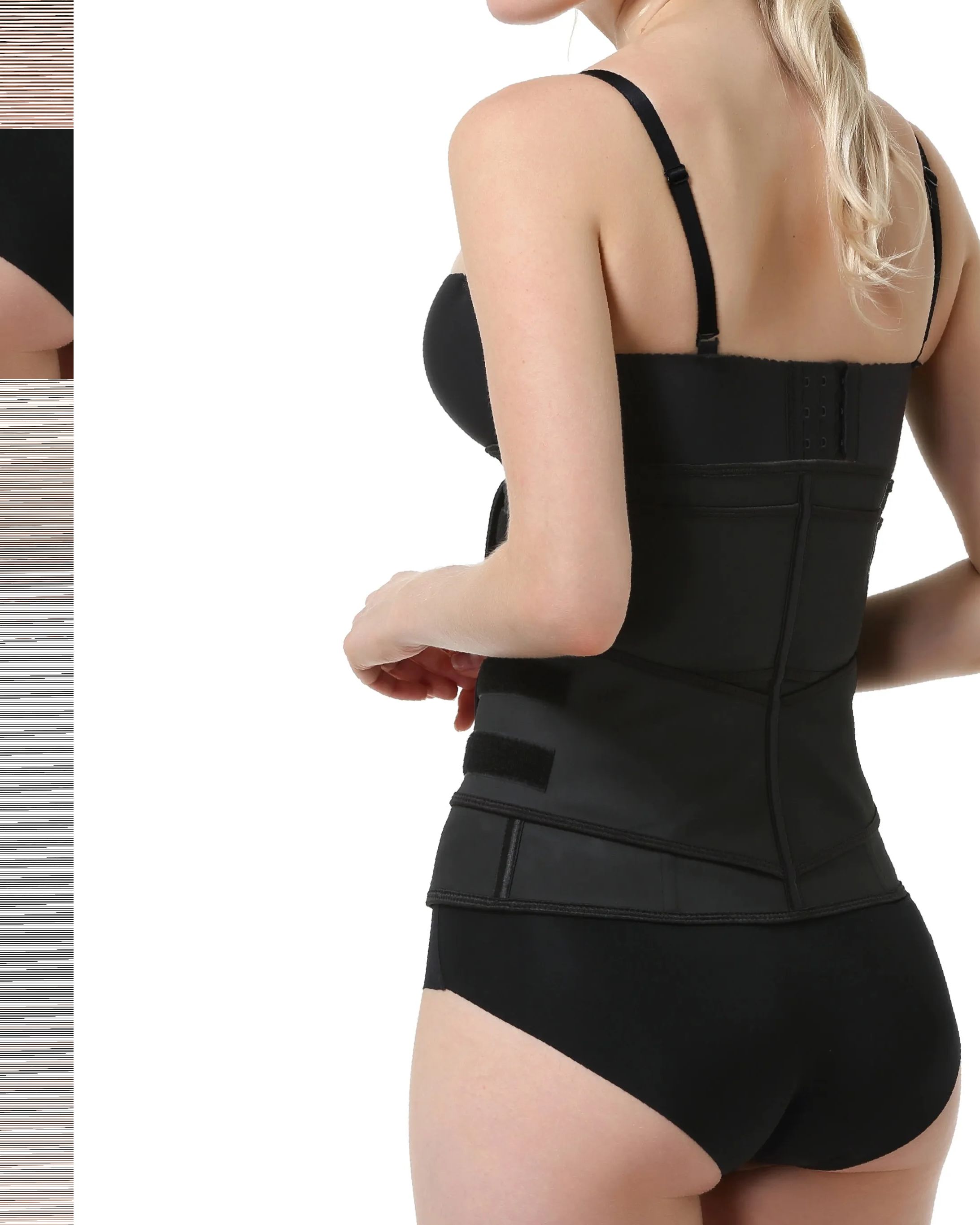 Corset Latex Buckle Waist Corset Belt LATEX Rubber Straps Corset-Curvy-Faja