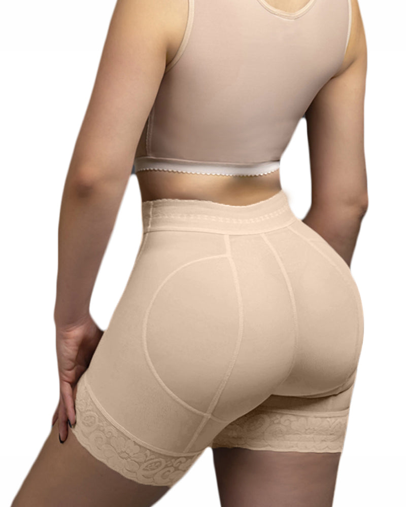 Post Liposuction High Compression Tummy Control Shorts-Curvy-Faja