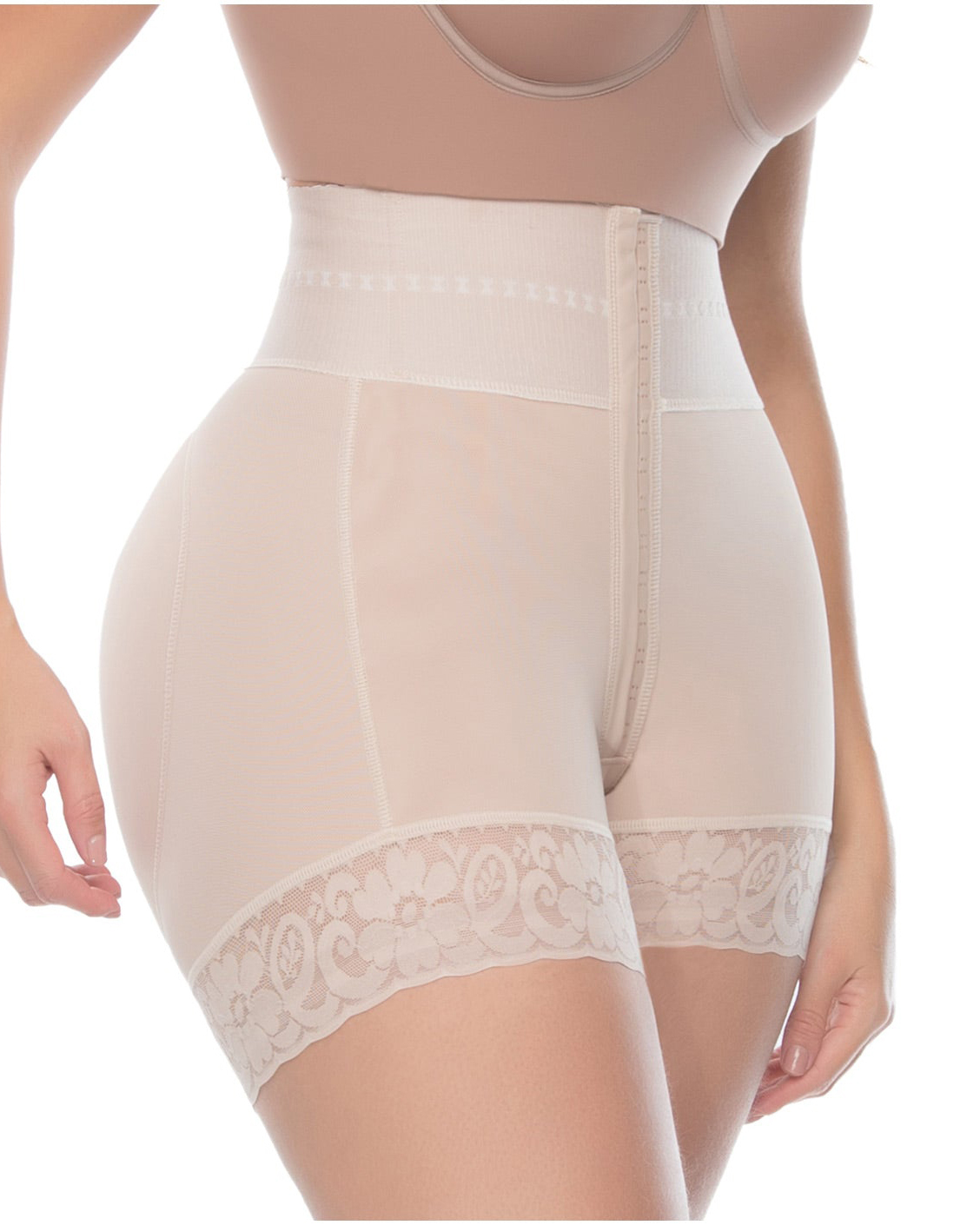 Butt Lifter Tummy Control High Waisted Mid Thigh Shaper Shorts-Curvy-Faja