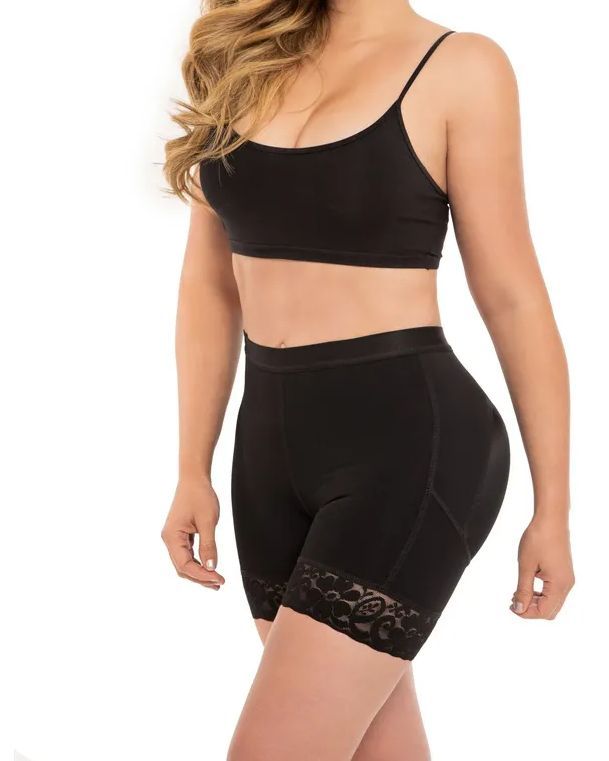 Low Waist Seamless Hip Lift Shorts-Curvy-Faja