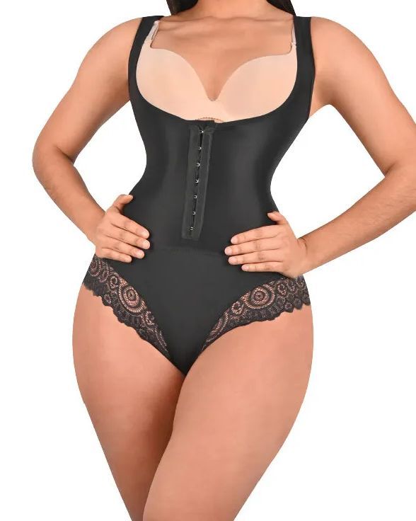 Women's Waist Trainer Bodysuit Tummy Control Breathable Corset Bodysuit-Curvy-Faja
