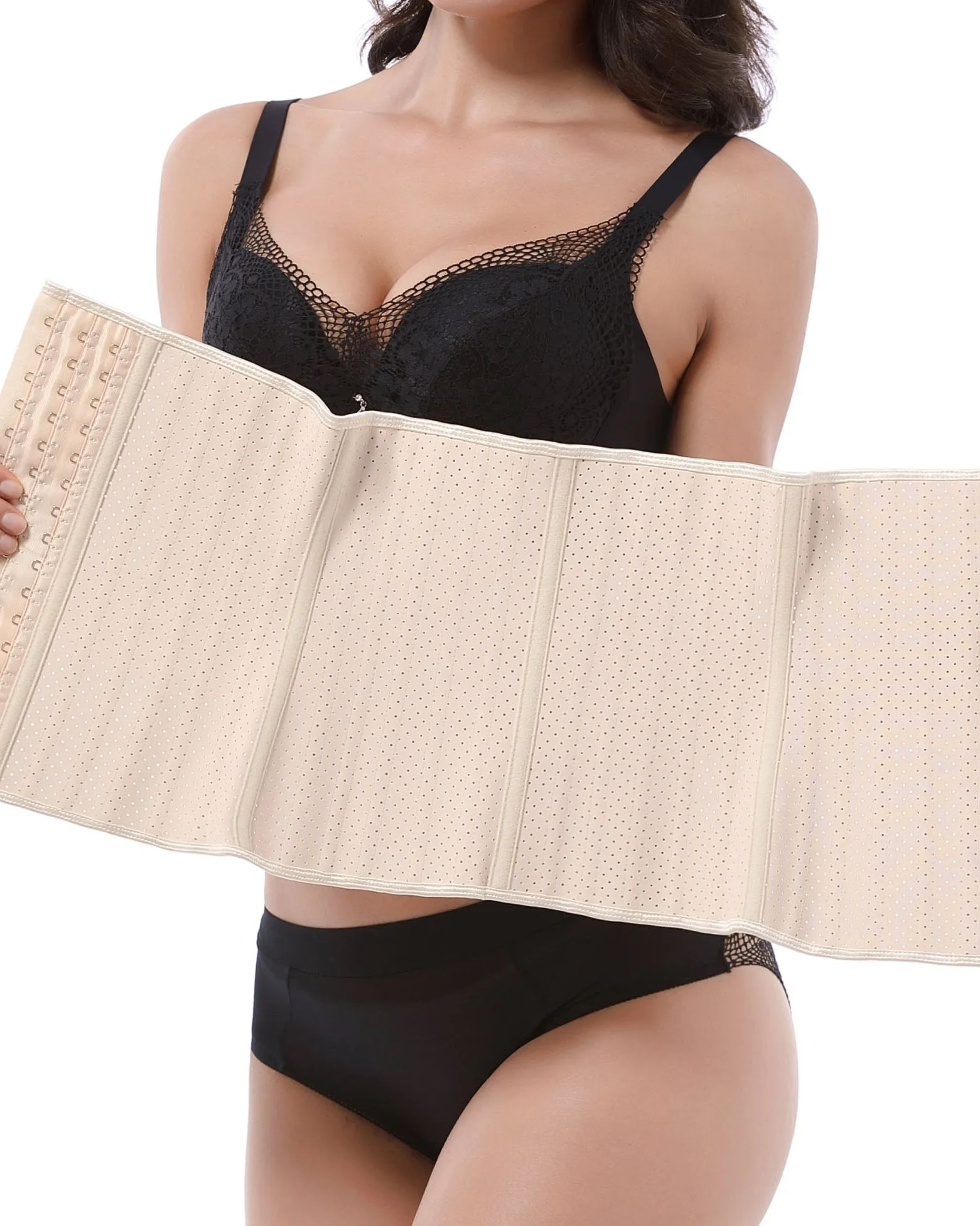 Corset Latex Buckle Waist Corset Belt LATEX Rubber Straps Corset-Curvy-Faja