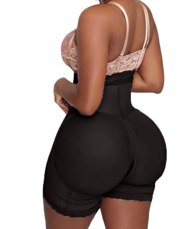 Compression Garments Women's Shapewear Double Pressure Bodysuit Flatten Abdomen Adjustable Front Closure Hook-eye-Curvy-Faja