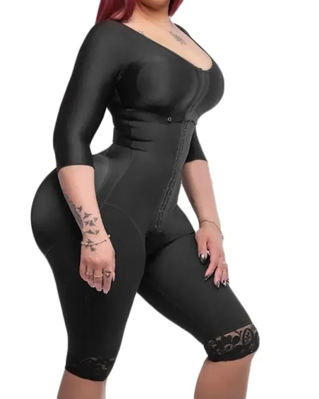 Full Body Support Arm Compression Shrink Waistband with Built-in Bra Corset Slimming Sleeve for Women-Curvy-Faja