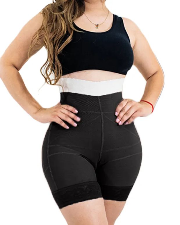 Daily Life Use Double Pressure Shaping Shorts Slimming Fajas Lace Body Shaper Girdle -curvy-faja