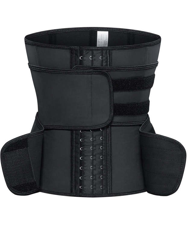 Corset Latex Buckle Waist Corset Belt LATEX Rubber Straps Corset-Curvy-Faja