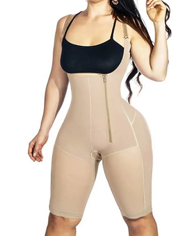 Postpartum Recovery Compression Garment  Side Zipper Tummy Control Shapewear Slimming Fajas-Curvy-Faja