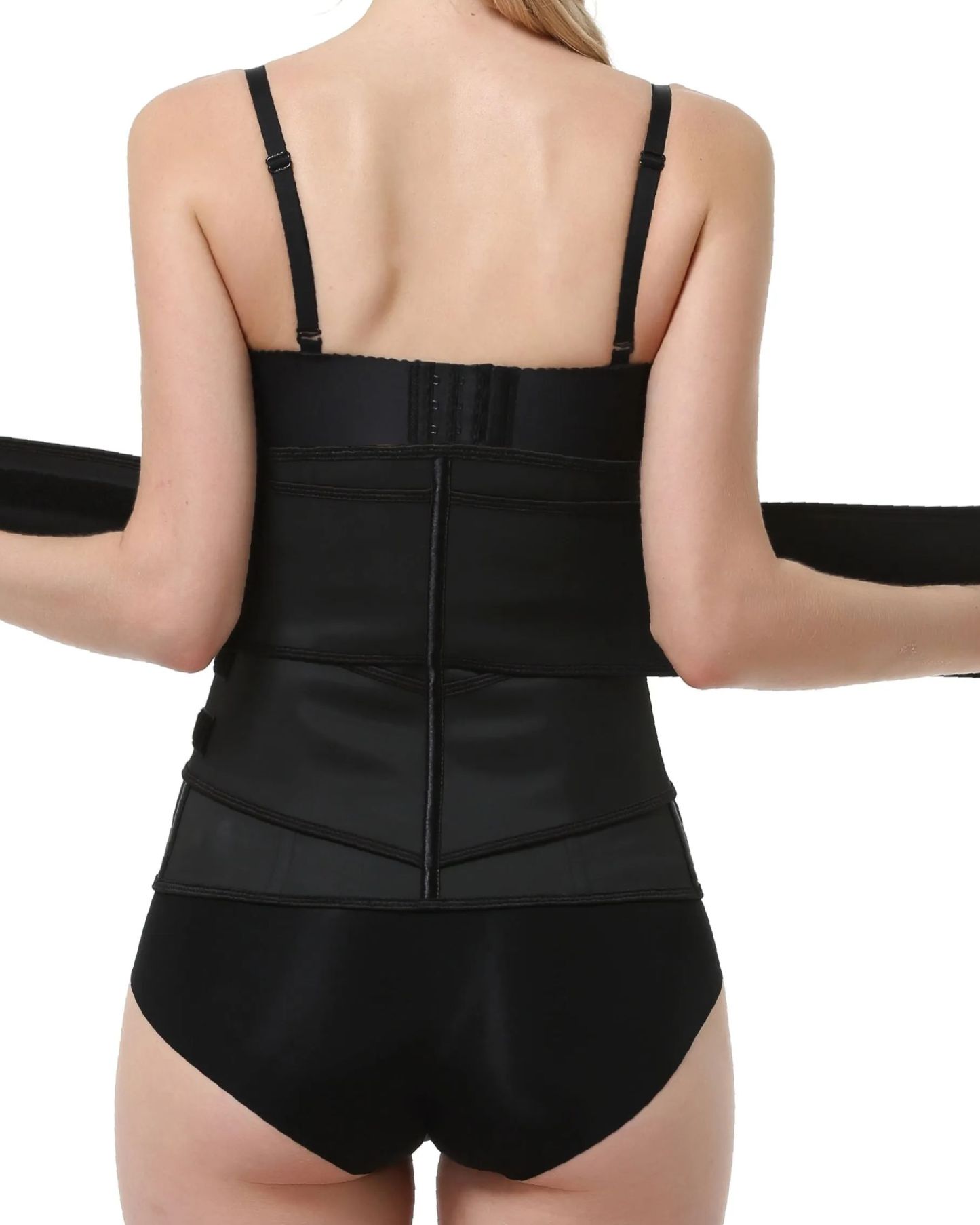 Corset Latex Buckle Waist Corset Belt LATEX Rubber Straps Corset-Curvy-Faja