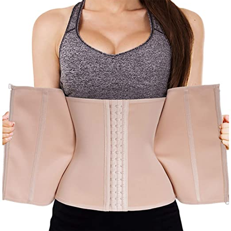 Waist Trainer Corset for Tummy Fat Burning weightloss Double Control Body Shapewear with Zipper & Hook-Curvy-Faja