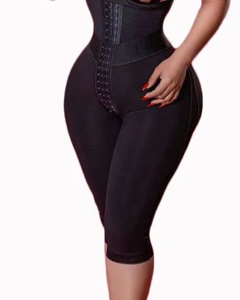 Women's Hip Shaping Knee-length High Waist Shorts-Curvy-Faja