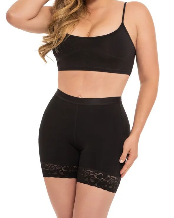 Low Waist Seamless Hip Lift Shorts-Curvy-Faja