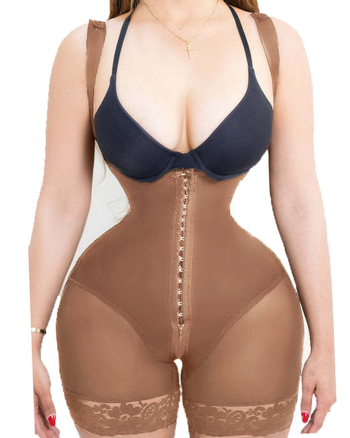 Women's Drawstring Anti-Cellulite Body Shaper -Curvy-Faja