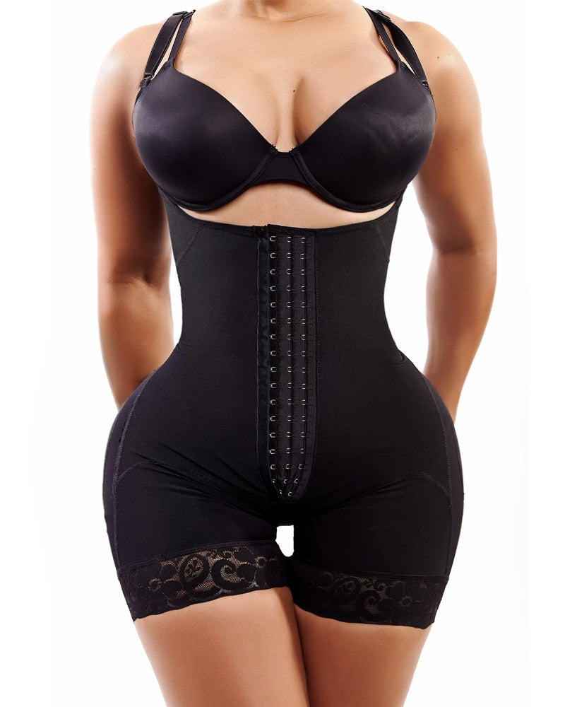 Classic Center Butt Lifter Effect Faja Women Slimming Fajas Lace Body Shaper-Curvy-Faja