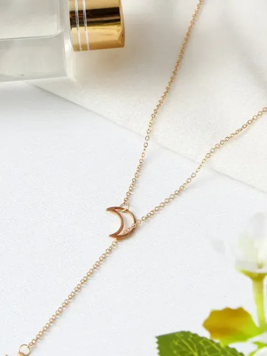 To The Moon And Star Necklace-Curvy-Faja