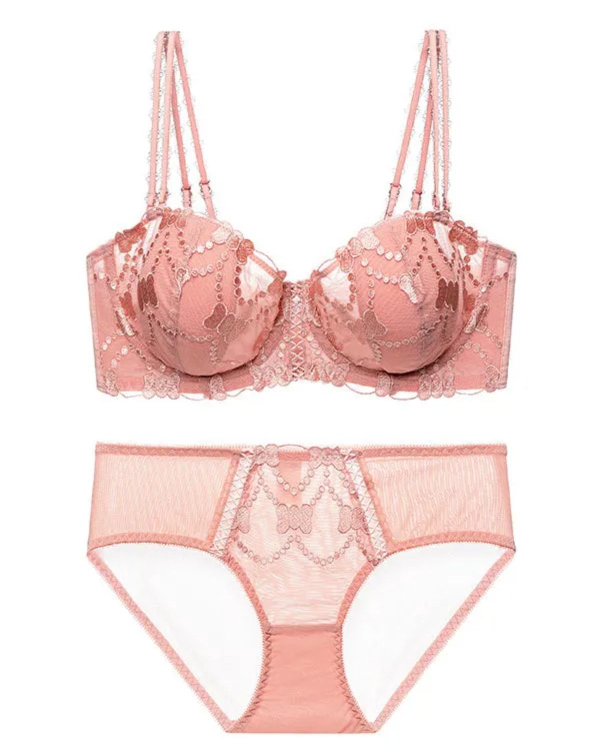 Sexy Lace Bra Panty Set-Curvy-Faja