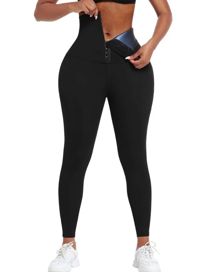 Leggings With Blue Neoprene Tummy Control-curvy-faja