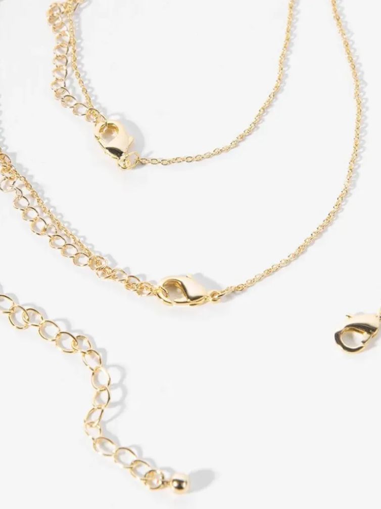 Pinky Promise Gold Geometric Metal Necklace-Curvy-Faja