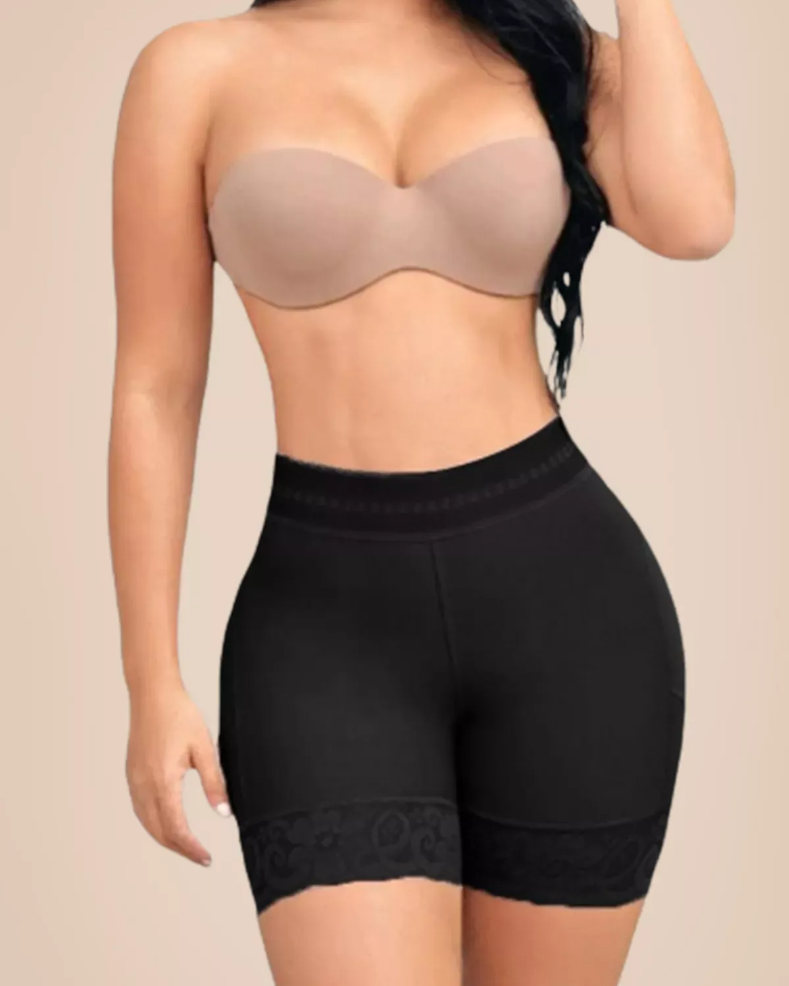 High Waist Compression Slimmer Butt Lifter Shapewear Shorts-Curvy-Faja