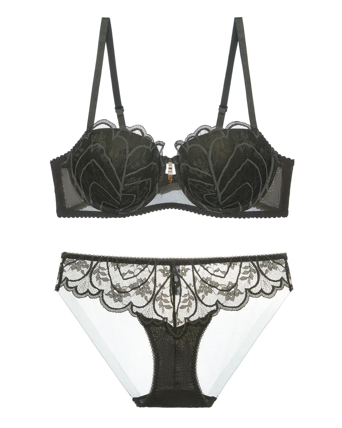 New European And American Lace Bra Set Thickened Gather Book-curvy-faja