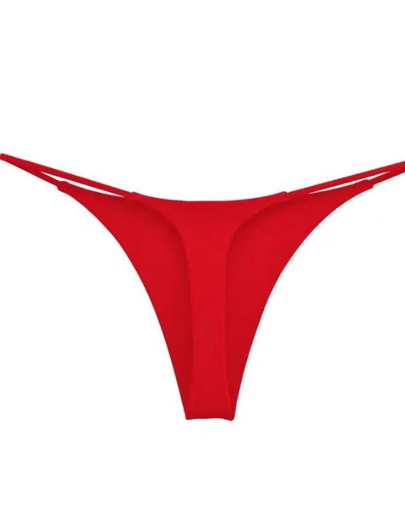 Female Solid Color T-back Thong-Curvy-Faja