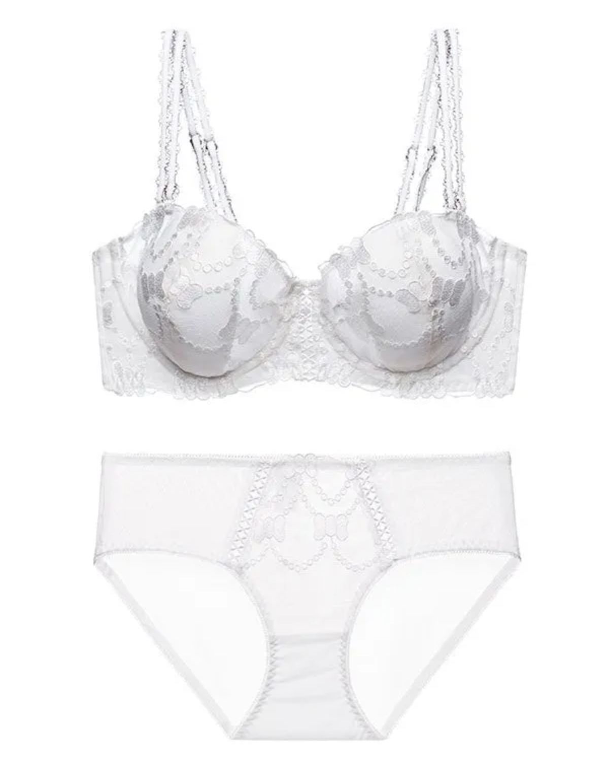 Sexy Lace Bra Panty Set-Curvy-Faja