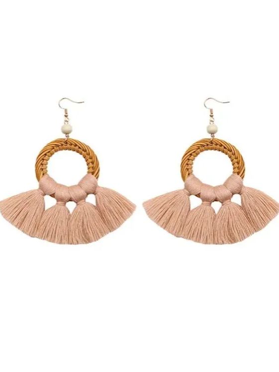 Tasseled Knitting Bohemia Earrings-Curvy-Faja